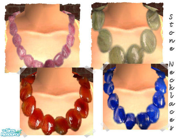 Sims 2 — Stone Necklace Set by yamigirl311 — Needs mesh from either simchic or allaboutstyle.