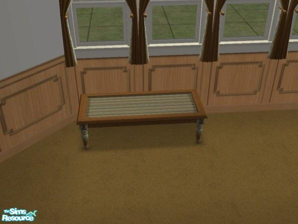 Sims 2 — Dark Orange Maxis Coffee Table Recolour by abbieken888 — A dark orange recolour of Maxis' Ad-a-quaint coffee