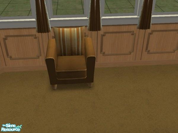 Sims 2 — Dark Orange Arizona Armchair Recolour by abbieken888 — A dark orange recolour of shtinky00's arizona armchair