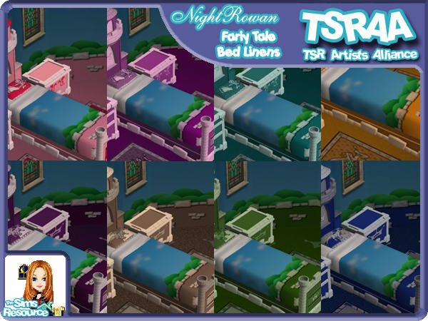 Sims 2 — Fairy Tale Bed Linens  by NightRowan — Can't seem to find the perfect sheets to match your new Fairy Tale room?