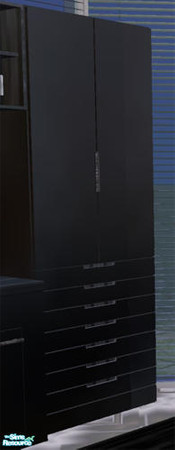 Sims 2 — Papillon Kitchen - Deco01 by Cloisonne — Tall decorative Unit.