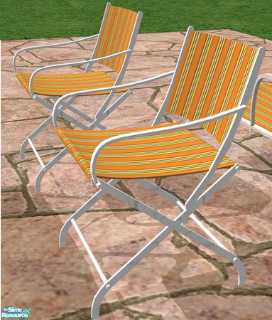 Sims 2 — Patio Chairs by dancingaphrodite — Colorful chairs for by the pool, picnic table or anywhere outdoors!