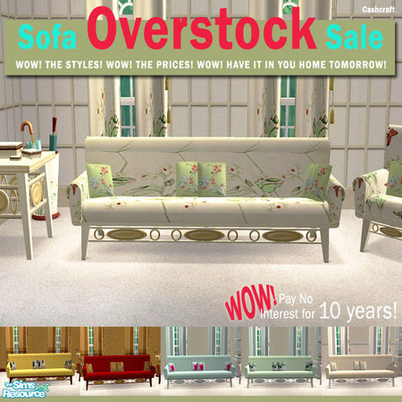 Sims 2 — Sofa Overstock Sale - Asian Inspired  by Cashcraft — ***MESH FILE***Sofa Overstock Sale, a new sofa mesh with