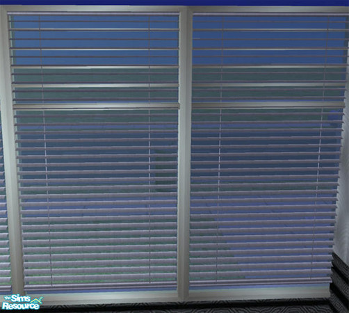 Sims 2 — Papillon Kitchen Blind by Cloisonne — Windkeepers Blind in Chrome.