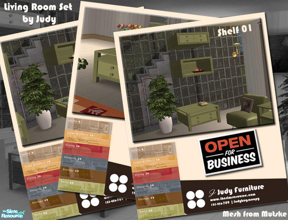 Sims 2 — Judy OFB Shelf 01 Green by judyhugsnoopy — Recolor of "Mutske OFB Living room set", hope you like it