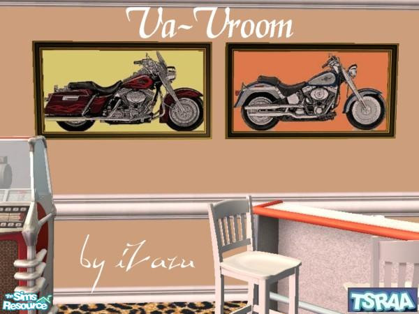 Sims 2 — VaVroom by iZazu — Set includes 2 pictures. Adds a certain touch to any sim home. Copied from the SimCity Maxis