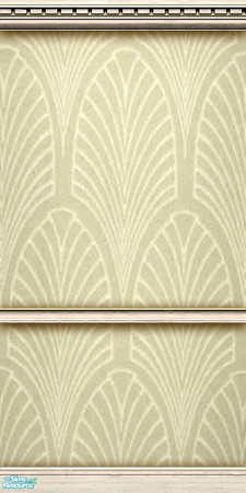Sims 2 — Decolicious Wallpaper by Zillah — Wallpaper based on an art deco palm leaf pattern. Part of the Decolicious