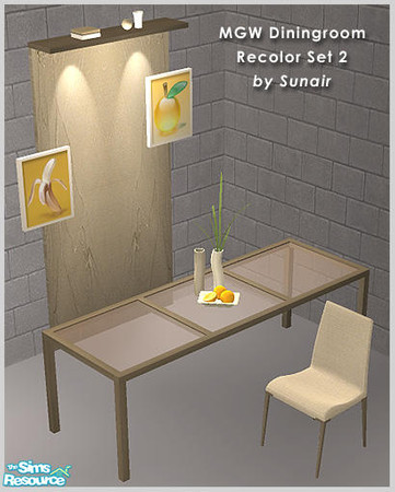 Sims 2 — MGW Diningroom - Recolor set 2 by Sunair — MGW Diningroom - Recolor set 2 (darkwood)