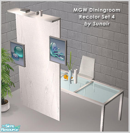 Sims 2 — MGW Diningroom - Recolor set 4 by Sunair — MGW Diningroom - Recolor set 4 (silver)