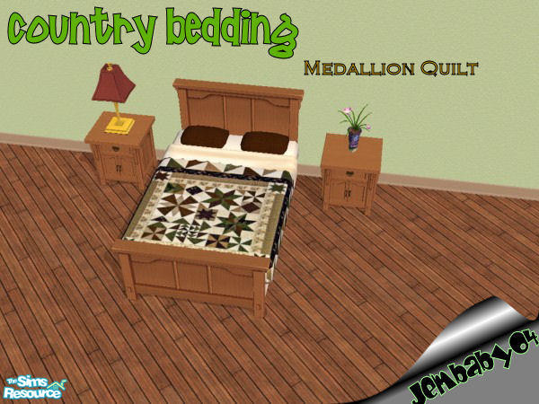 Sims 2 — Medallion Quilt by jembaby04 — Every sim could use a little at-home comfort. With these old country bedding