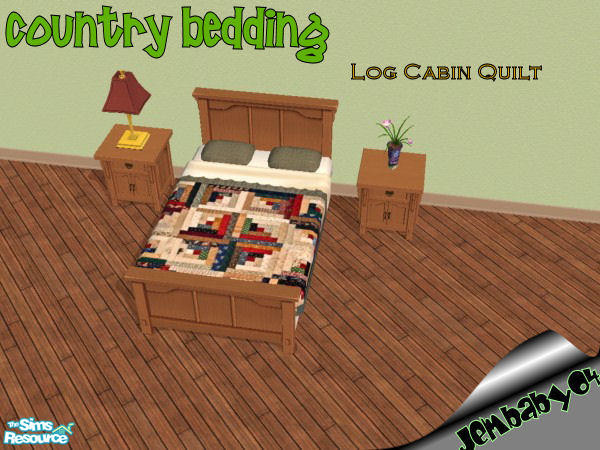Sims 2 — Log Cabin Quilt by jembaby04 — Every sim could use a little at-home comfort. With these old country bedding
