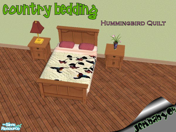 Sims 2 — Hummingbird Quilt by jembaby04 — Every sim could use a little at-home comfort. With these old country bedding