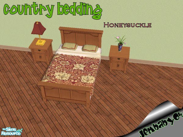 Sims 2 — Honeysuckle Bedding by jembaby04 — *Matches my antique Honeysuckle wall!* Every sim could use a little at-home