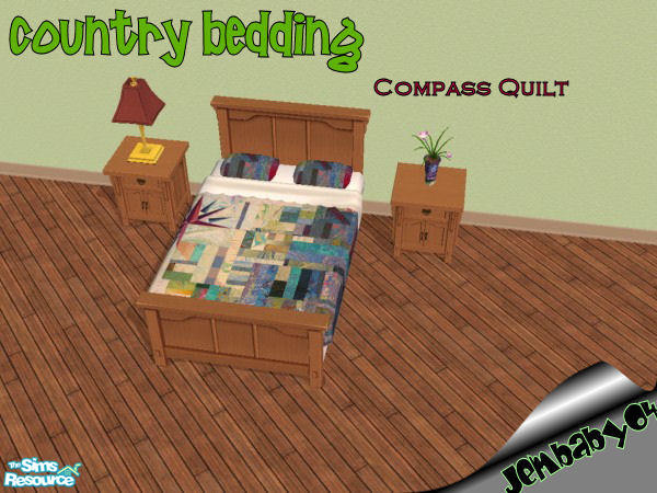 Sims 2 — Compass Quilt by jembaby04 — Every sim could use a little at-home comfort. With these old country bedding