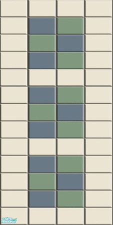 Sims 2 — Soft Rose - 9 by Lorah — Soft Rose, blue, green and cream walls in paint and tiles. 3 matching floors.