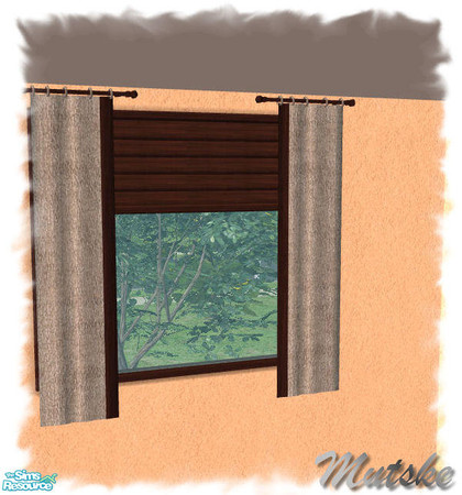 Sims 2 — Carmen Curtains - Short Right  by Mutske — Set of Curtains. Straight and diagonal. Suitable for large windows.