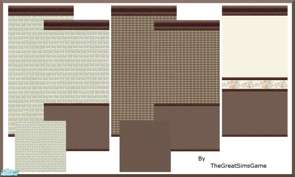 Sims 2 — Wallpaper with Matching Carpet by BarbAnn — 