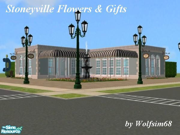 Sims 2 — Stoneyville Flowers & Gifts by Wolfsim68 — This delightful little store is fully furnished on a 2x2 Lot. No