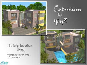 Sims 2 — Cadmium by MissyZ — The third in my Colors series, Cadmium is a stunning comptemporary property with large