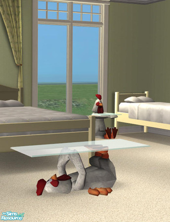 Sims 2 — Long Chicken Coffee Table White - #286621 by DOT — Long Chicken Coffee Table White. Sims 2 by DOT of The Sims