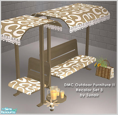 Sims 2 — DMC Outdoor Set ii - Recolor set 3 by Sunair — DMC Outdoor Set ii - Recolor set 3 (darkwood)