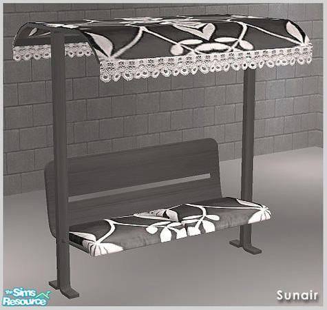 Sims 2 — Sunair T190 DMC Cap Loveseat (black) by Sunair — Sunair T190 DMC Cap Loveseat (black) of DMC Outdoor Set ii -