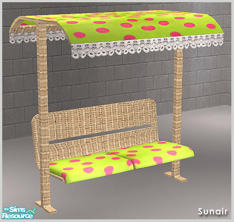 Sims 2 — Sunair T190 DMC Cap Loveseat (bamboo) by Sunair — Sunair T190 DMC Cap Loveseat (bamboo) of DMC Outdoor Set ii -