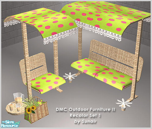 Sims 2 — DMC Outdoor Set ii - Recolor set 1 by Sunair — DMC Outdoor Set ii - Recolor set 1 (bamboo)