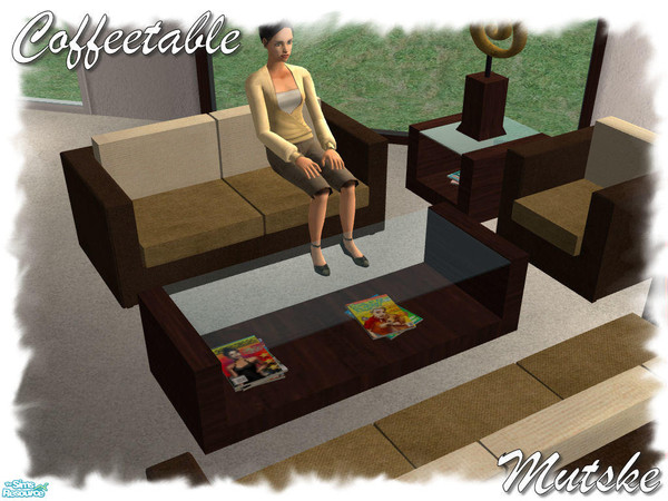 Sims 2 — Okuri Coffeetable 2 Tile New Mesh by Mutske — Set of 8 new meshes, and 4 recolors.