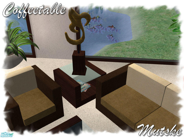 Sims 2 — Okuri Coffeetable New Mesh by Mutske — Set of 8 new meshes, and 4 recolors.