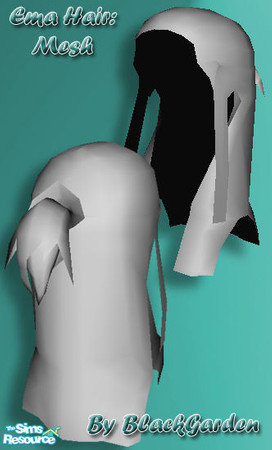 Sims 2 — Ema Hair - Mesh by BlackGarden — A more relaxed approach to half tied-back hair, inspired by Ema Skye\'s look in