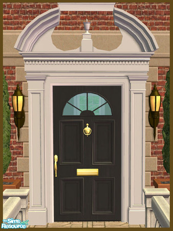 Sims 2 — Broken Bonnet Pediment Recolor - Black by phoenix_phaerie — A black recolor of the Pedimentary, My Dear! Broken