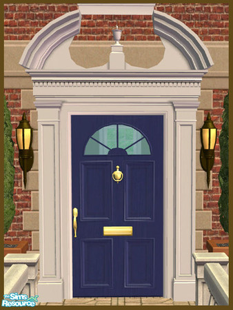 Sims 2 — Broken Bonnet Pediment Recolor - Blue by phoenix_phaerie — A blue recolor of the Pedimentary, My Dear! Broken