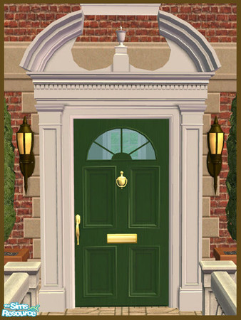 Sims 2 — Broken Bonnet Pediment Recolor - Green by phoenix_phaerie — A green recolor of the Pedimentary, My Dear! Broken