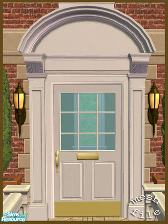 Sims 2 — Pedimentary, My Dear! Bonnet by phoenix_phaerie — A homey entry system featuring a curved