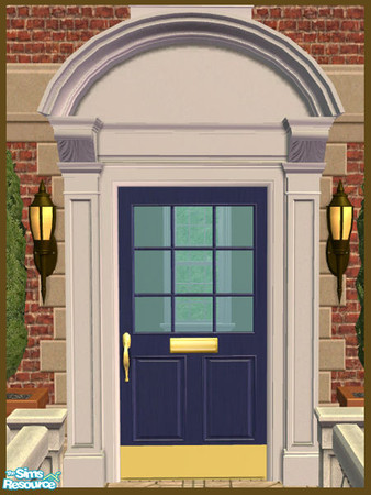 Sims 2 — Bonnet Pediment Recolor - Blue by phoenix_phaerie — A blue recolor of the Pedimentary, My Dear! Cornice Pediment