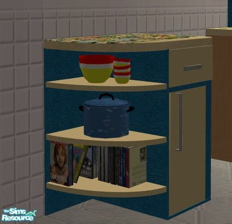 Sims 2 — TC58 Kitchen - Shelf Counter Deco Left by Riverwillows — Lovely kitchen using textures from Texture Challenge