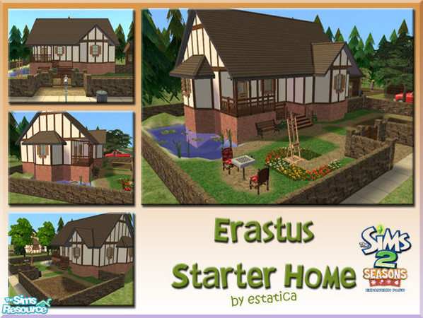 Sims 2 — Erastus Starter Home by estatica — Part of my rustic starter series, the Erastus Starter Home is fully equipped