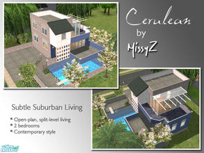 Sims 2 — Cerulean by MissyZ — Stunning comptemporary property with open-plan living area and 2 bedrooms. Modern