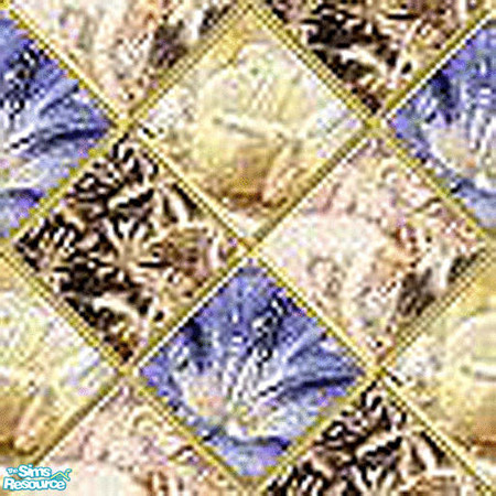 Sims 2 — Diamond floor 1 by pixielusion — A floor in diamond mosaic pattern.
