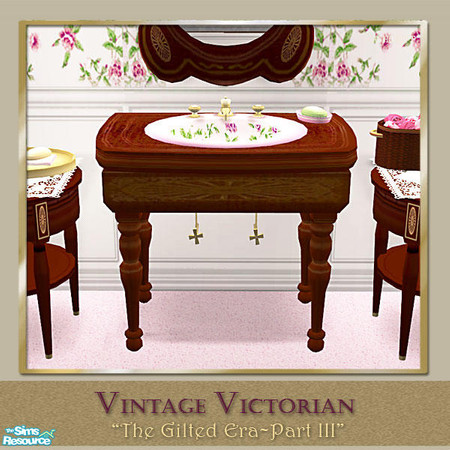 Sims 2 — Vintage Victorian Recol - Vanity Sink by Cashcraft — Part III of my Vintage Victorian Bath series, set includes