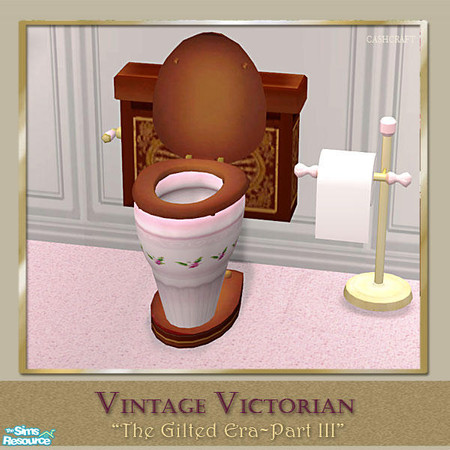 Sims 2 — Vintage Victorian Recol - Toilet Rose by Cashcraft — Part III of my Vintage Victorian Bath series, set includes