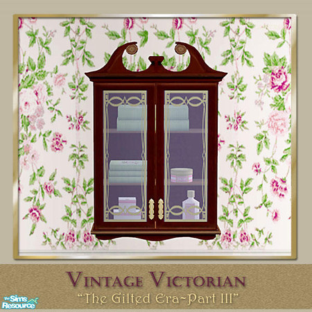 Sims 2 — Vintage Victorian Recol - Cabinet 002 by Cashcraft — Part III of my Vintage Victorian Bath series, set includes
