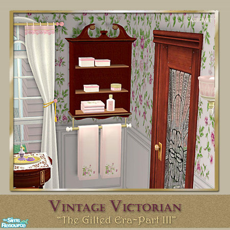 Sims 2 — Vintage Victorian Recol - Cabinet 001 by Cashcraft — Part III of my Vintage Victorian Bath series, set includes
