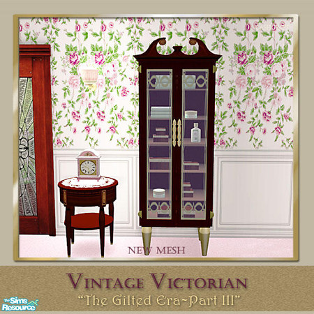 Sims 2 — Vintage Victorian Recol - Armoire Mesh by Cashcraft — Part III of my Vintage Victorian Bath series, set includes