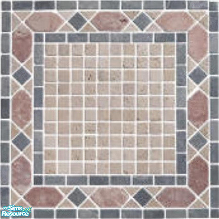 Sims 2 — Small Inlay Tile Floor Rose by pegasussims — This 1x1 square Inlay Tile floor in Rose is every Sims' Dream.