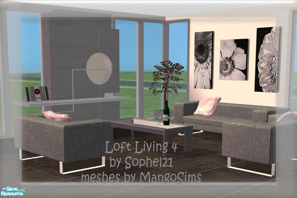 Sims 2 — Loft living 4 by TSR Archive — Loft living 4 set - based on the amazing valentine set from Mango-Sims. ***You