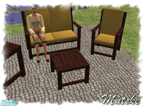 Sims 2 — Barcelona Coffeetable1x1 Mahogany by Mutske — Barcelona Coffeetable 1x1