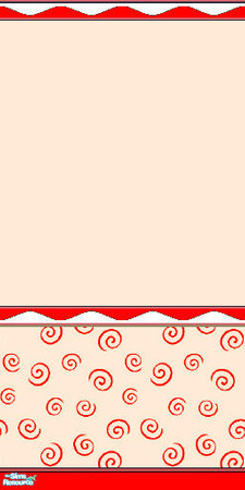 Sims 2 — nm My Bakery Red and Swirly by Henwen — This wall can be used for your new Bakery. ~TSRAA~