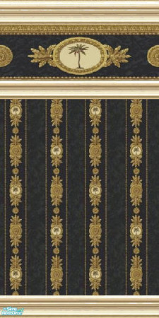 Sims 2 — jsf2GoldPalmBorderPL by jsf — From jsf Designs exclusively for TSR, TSRAA, For matching wallpapers and carpets,